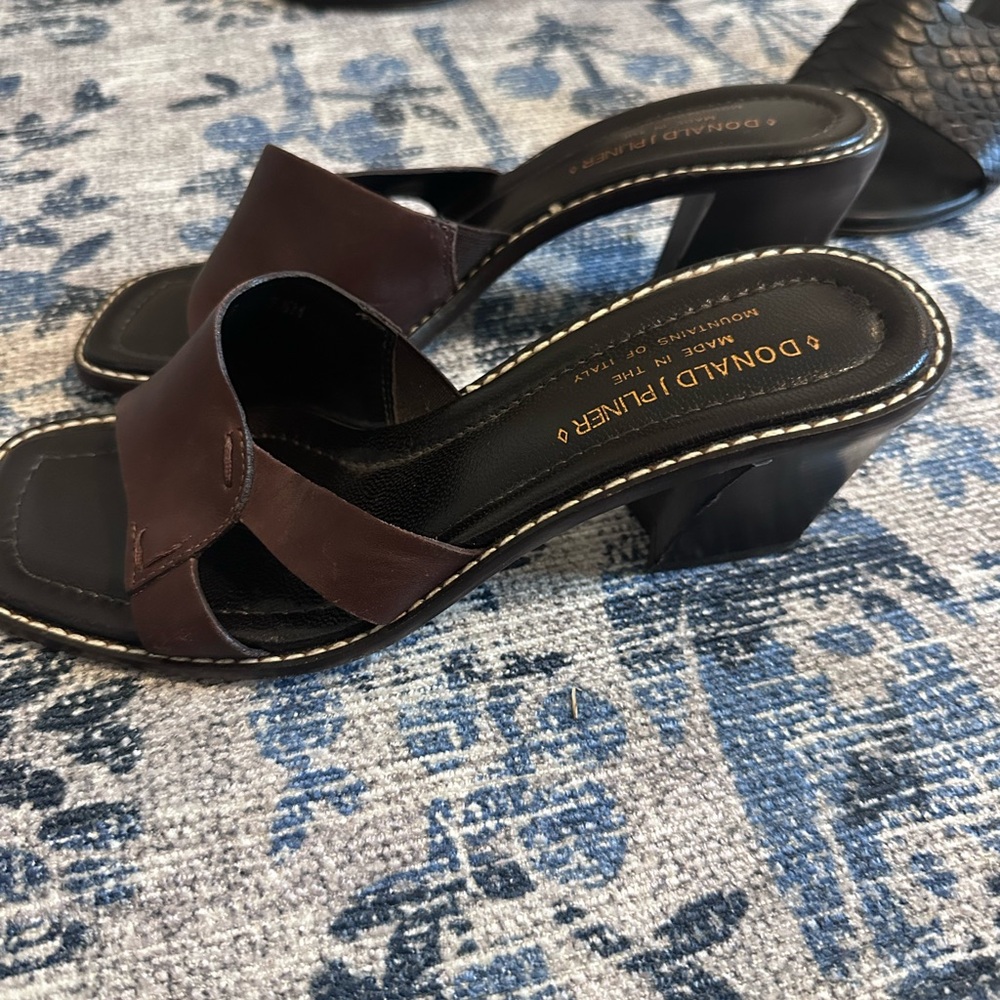 Donald J. Pliner Women's Dark Brown Mules